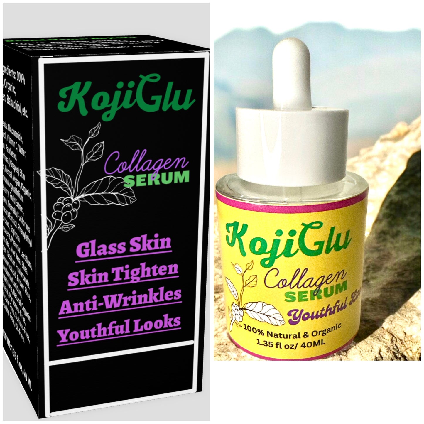 KojiGlu Collagen serum 40ML for men & women.