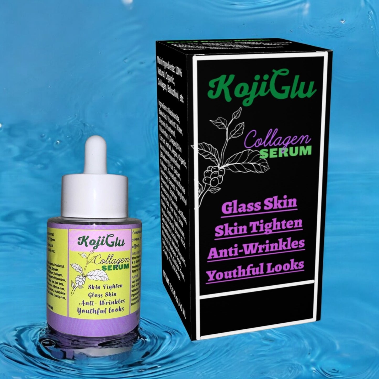 KojiGlu Collagen serum 40ML for men & women.