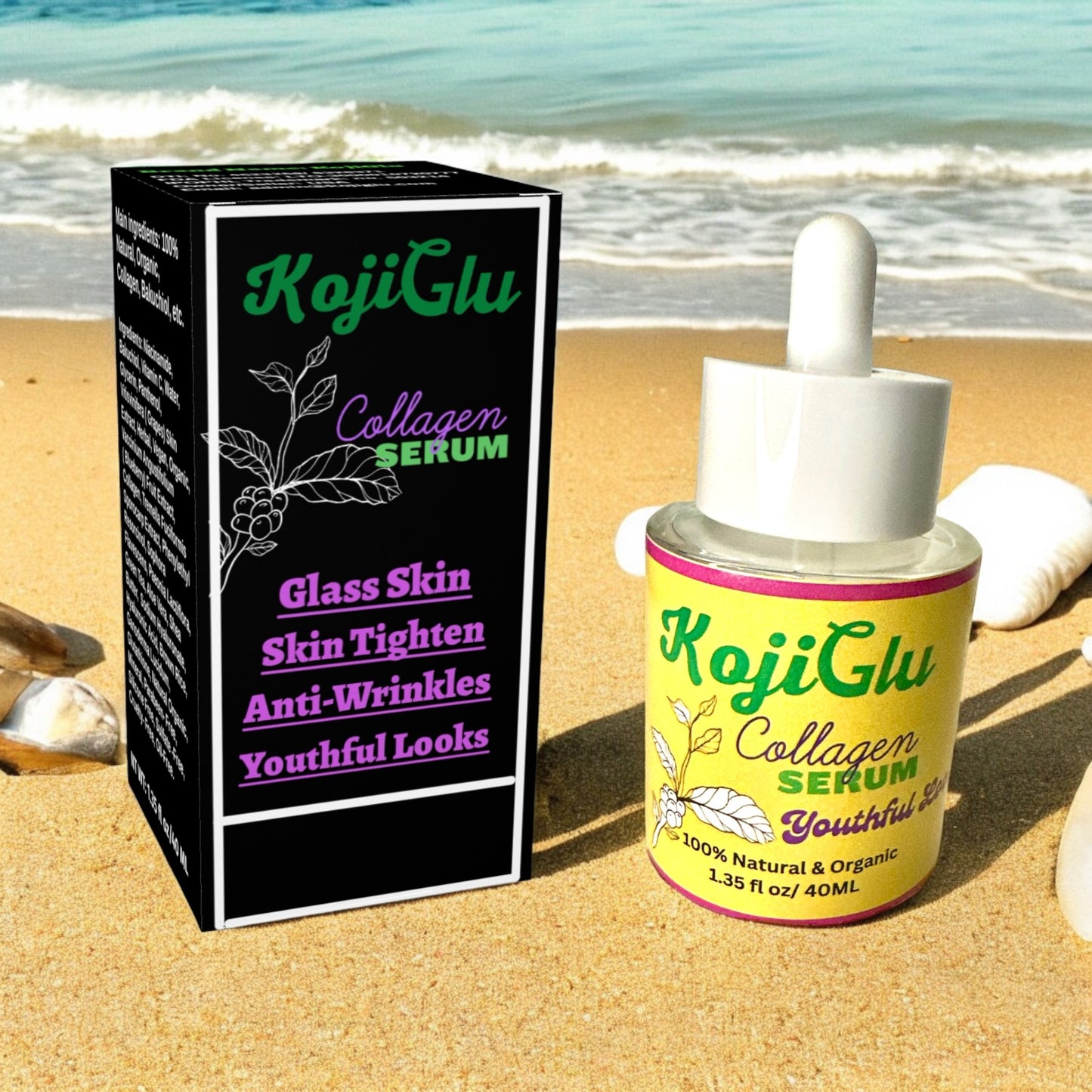 KojiGlu Collagen serum 40ML for men & women.