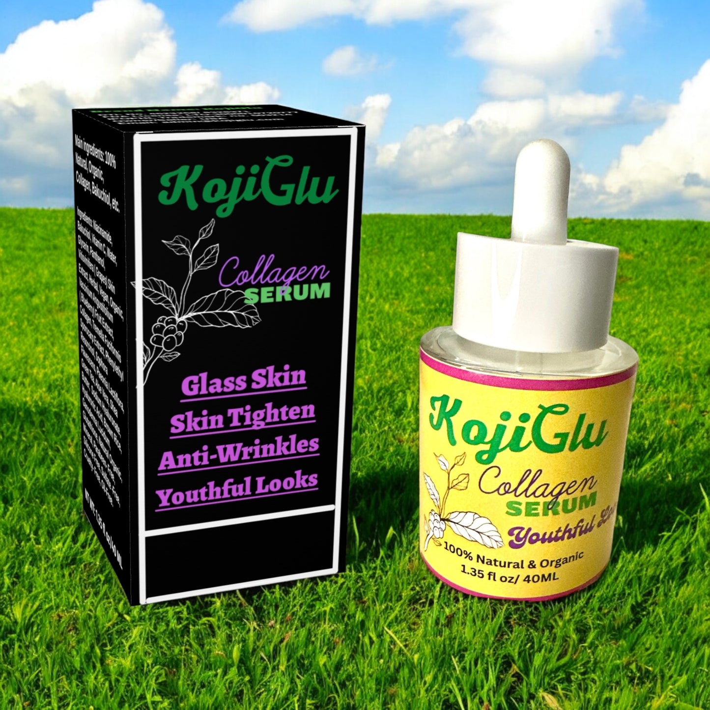 KojiGlu Collagen serum 40ML for men & women.
